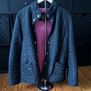 Coach Black Quilted Jacket Size XL